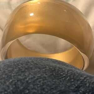 Lucite looking bangle bracelet amber type color plus free mystery gift